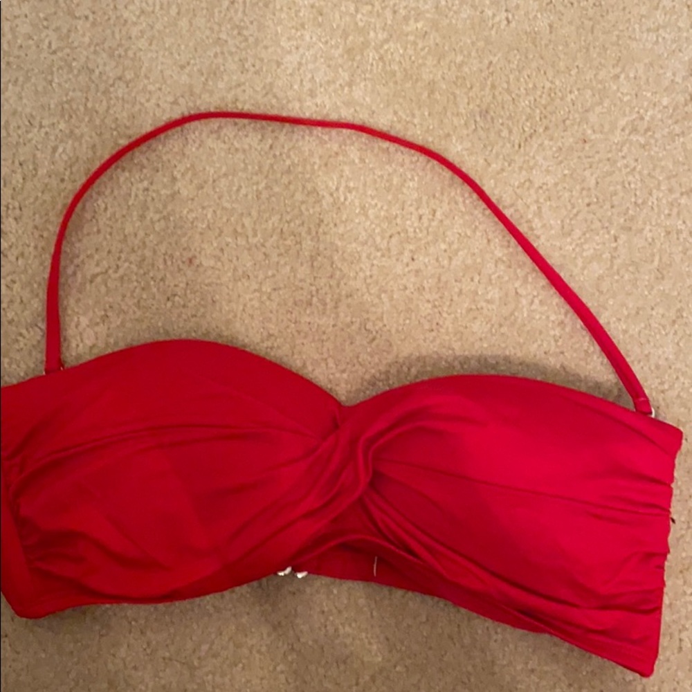Target: Red Strapless Bikini Top